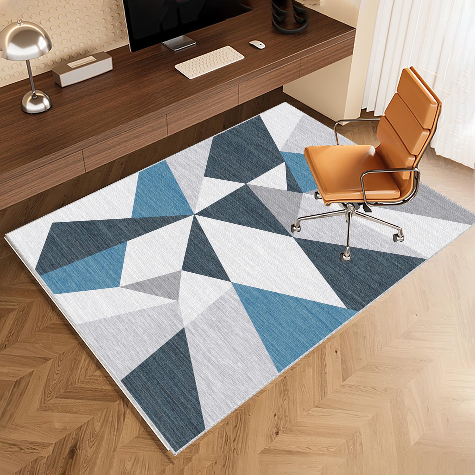 Dywanik na krzesło biurowe ochraniacz podłogi 180 x 200 cm, antypoślizgowy dywanik podłogowy, mata na krzesło z kółkami, mata ochronna na twardą podłogę, uniwersalna ochrona dywanów