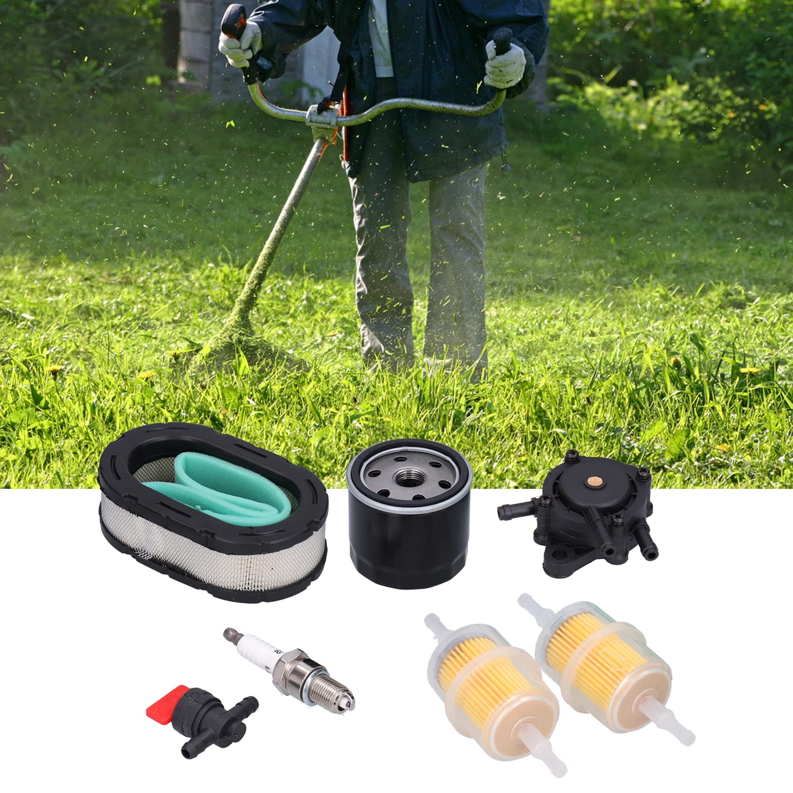 Accessoires de tondeuse à gazon Filtre à air de tondeuse à gazon Kuuleyn Filtre à air filtre à l'huile de tondeuse 32 083 09 - S 12 050 01 - S pour 7000 KT735 KT725 KT745 KT730