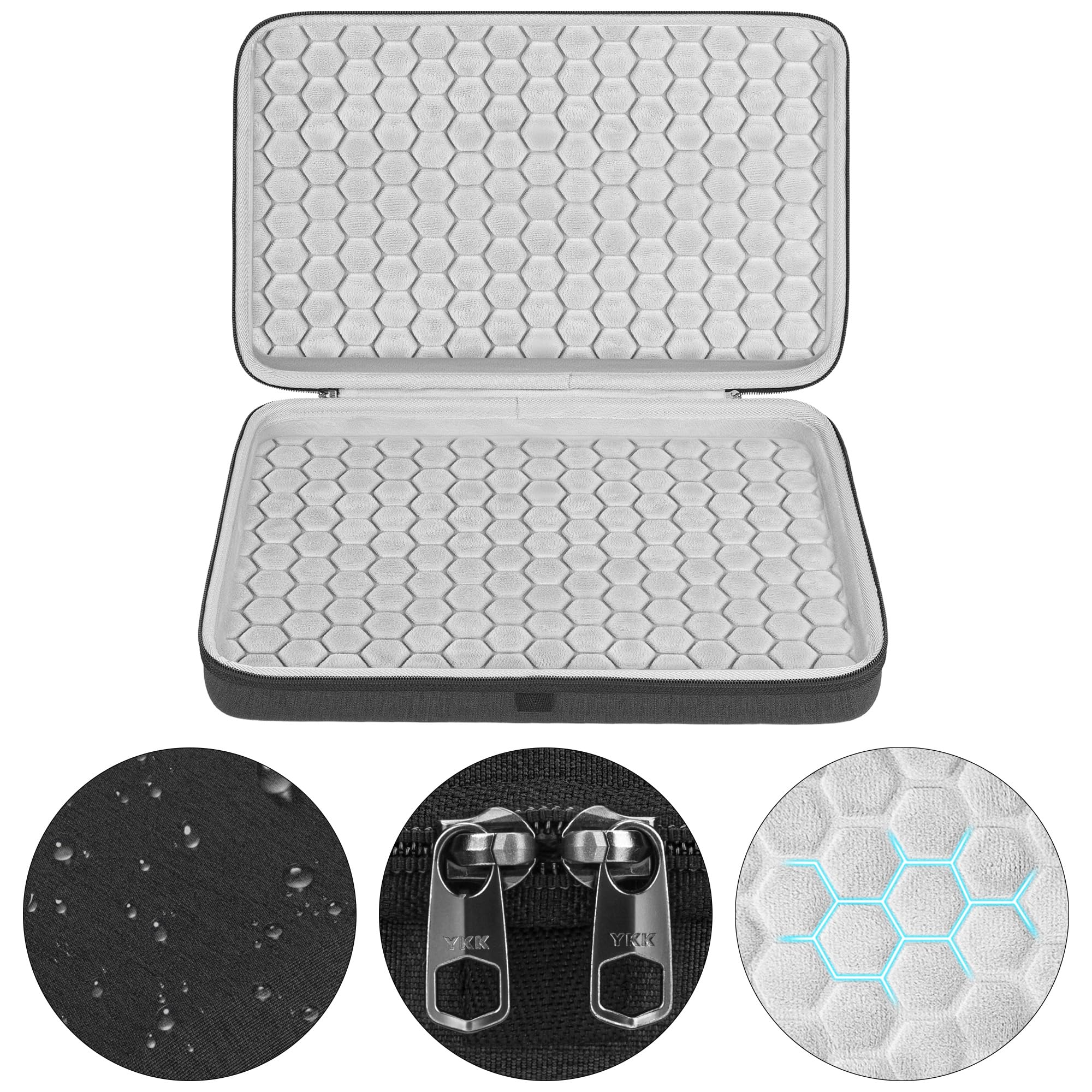 Geekria Twarda walizka podróżna, kompatybilna z Akai Professional MPK Mini IV, Novation FLkey 2 Mini 25, torba transportowa na klawiaturę kontrolera MIDI (ciemnoszary)