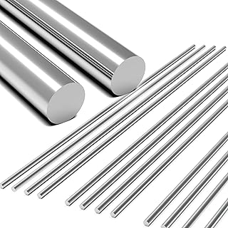 12 Pcs 304 Stainless Steel Round Rods - 1/8" Dia x 12" Length - Solid Metal Shafts for Industrial Use, Metalworking & DIY Crafts,Precision Machining (12, 1/8 x12)