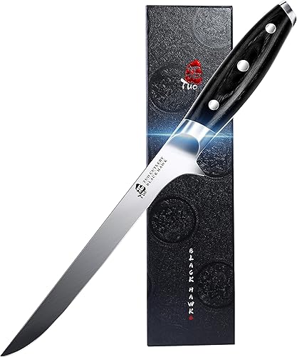 TUO - Cuchillo deshuesador de 7 pulgadas, cuchillo de cocina flexible para filetear, con hoja de acero alemán de alto carbono para aves de corral y