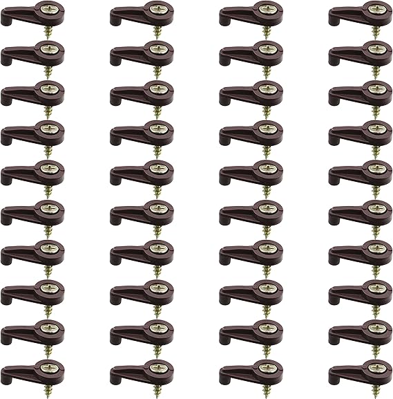 ITROLLE Glass Retainer Clip 40PCS 4mm Brown Glass Clips Glass