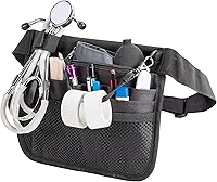 Vista 8 de Damero Riñonera para enfermera, cangurera para enfermera con soporte para cinta, cinturón organizador de cintura de enfermera para estetoscopios