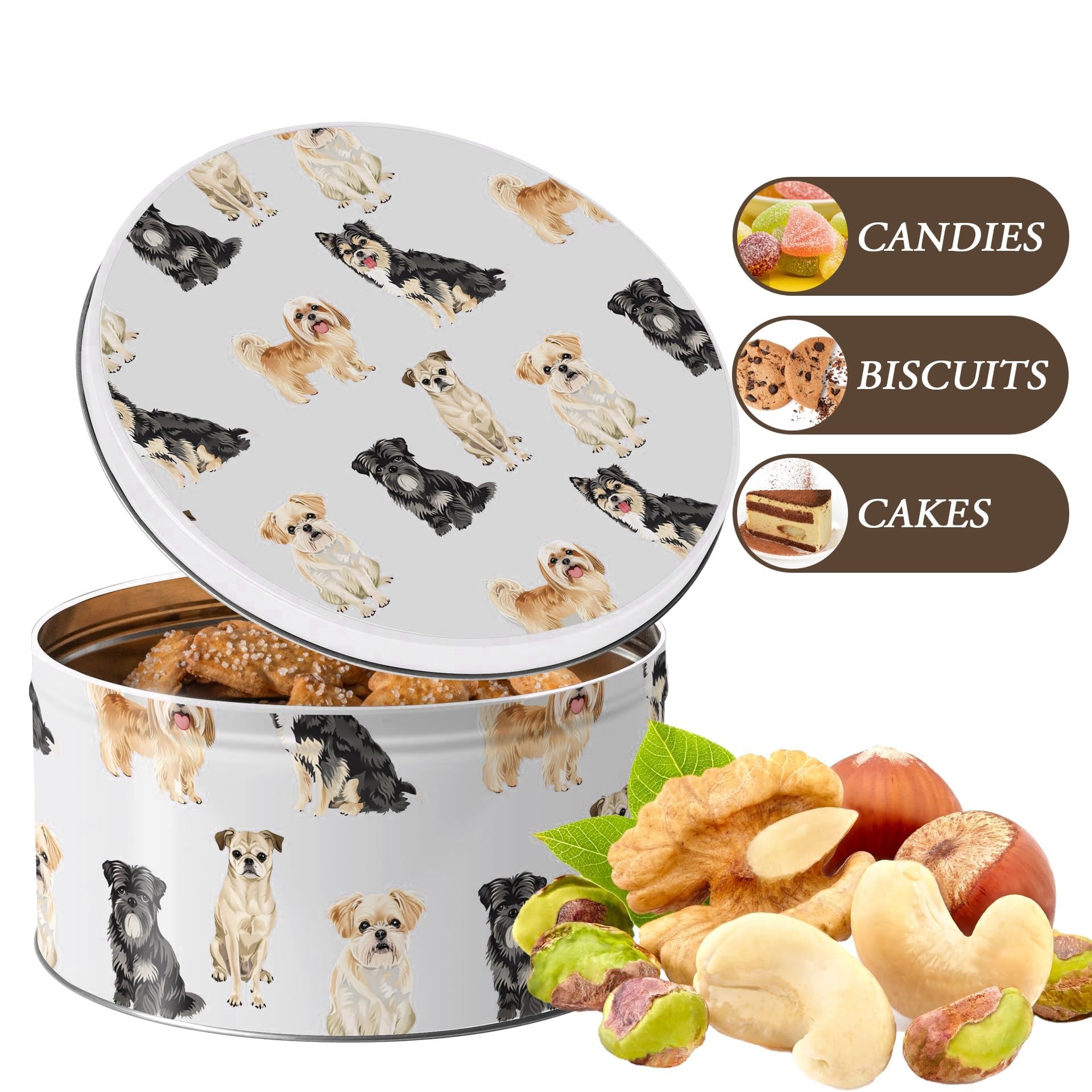 Sterling Sports Juego de 3 latas redondas para almacenamiento de tartas, recipientes herméticos para pasteles, galletas y dulces en tamaños grande, mediano y pequeño, regalo ideal para el día de la