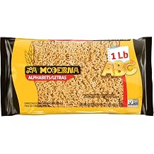 La Moderna Alphabet Letras Pasta, 16 oz, Pack of 20 | Letter-shaped pasta for fun learning in soups and family meals; semolina and durum flour; Non-GMO; kosher