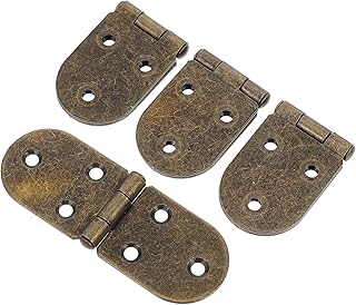 4pcs 180 Degree Butterfly Door Hinges Antique Bronze Finish Cabinet Hinges Heavy Duty Fold-Out Edge for Furniture and Packaging Box