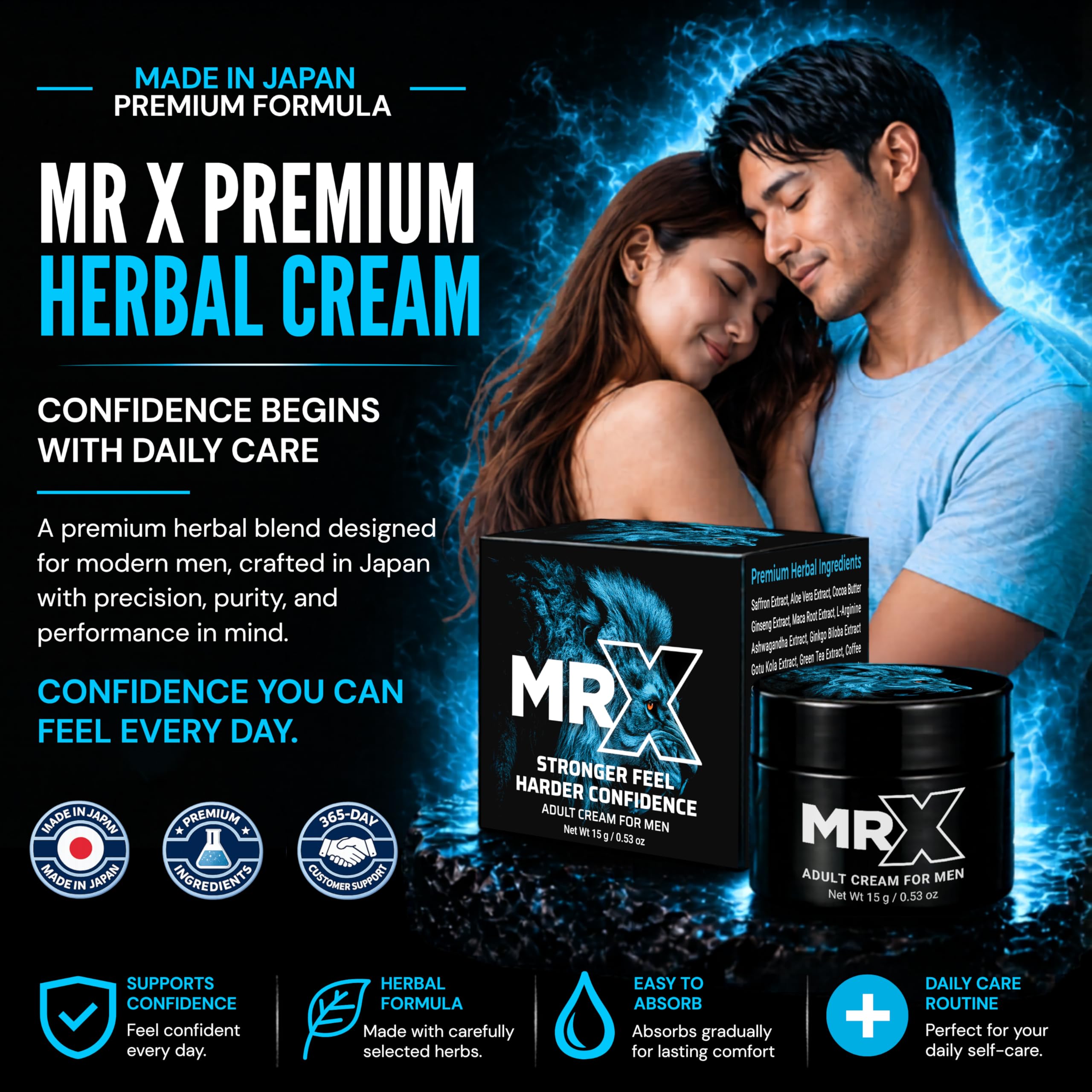 Amazon.com : MRX Premium Herbal Cream for Men – Made in Japan, 30+