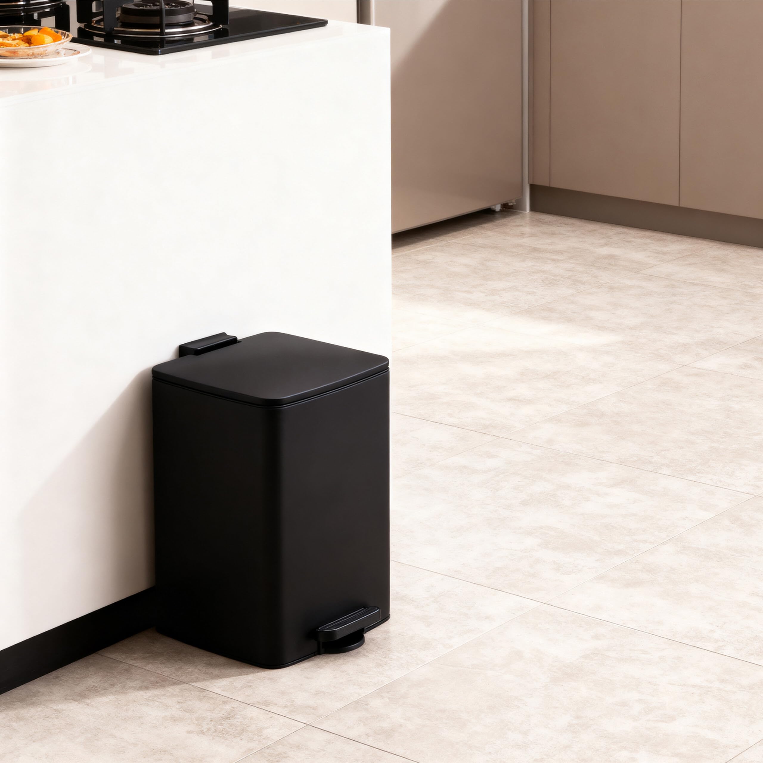 Relaxdays pattumiera Cucina 20 L, Chiusura Soft, Secchio Interno Rimovibile, Finitura Opaca