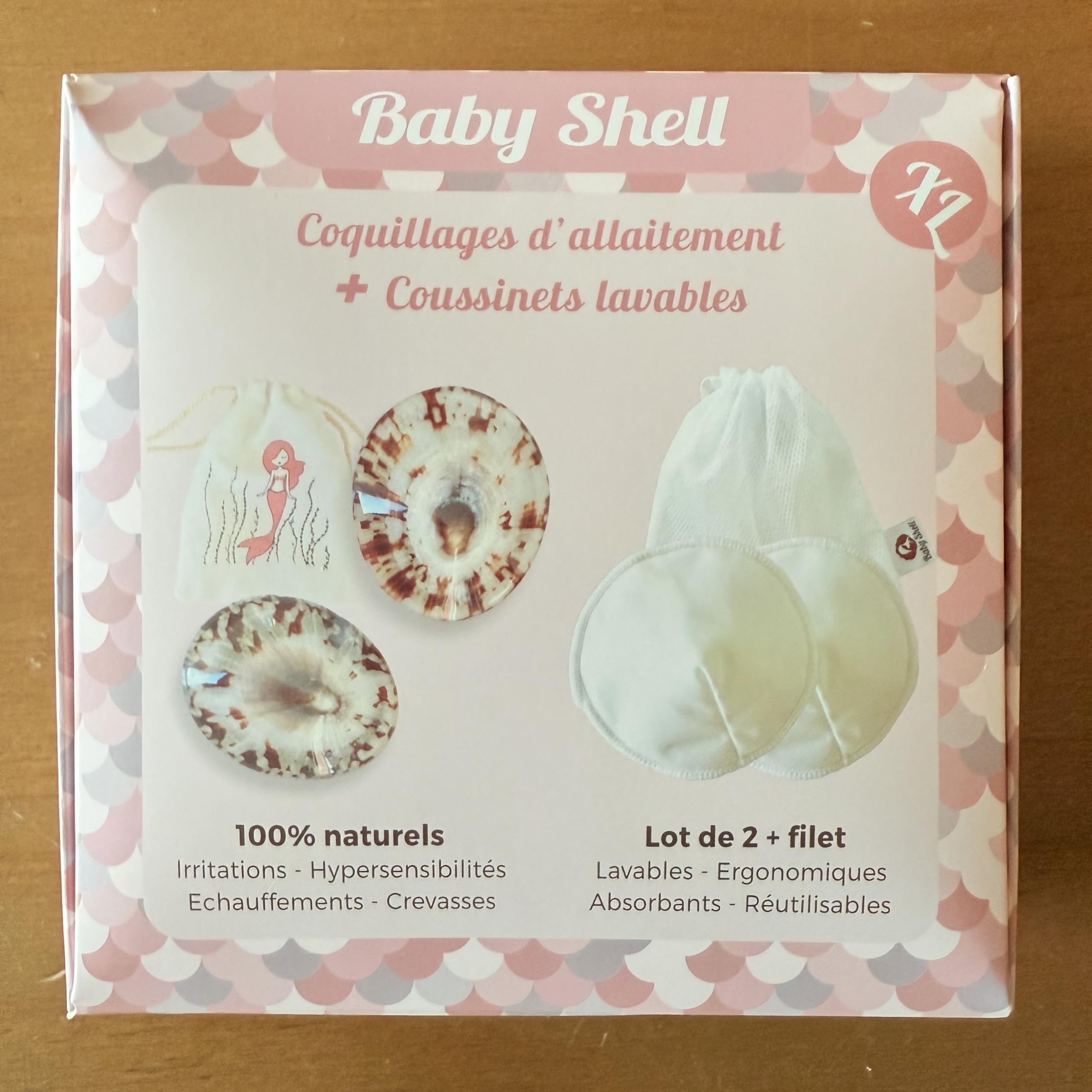 BABY SHELL Conchas de lactancia + Almohadillas Reutilizables | Talla X-Large