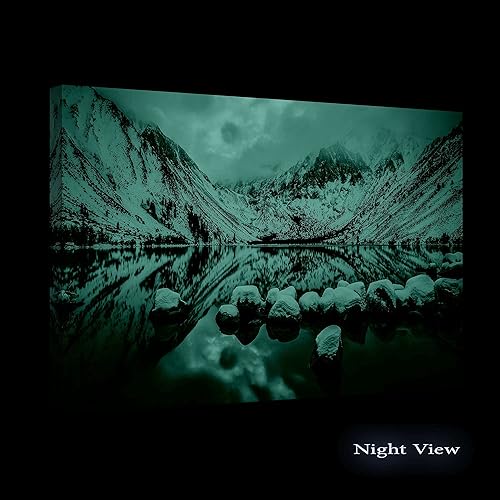 Miniatura 2 de Startonight Lienzo decorativo para pared, montañas nevadas, paisaje natural, foto de invierno, enmarcada de 24 x 36 pulgadas