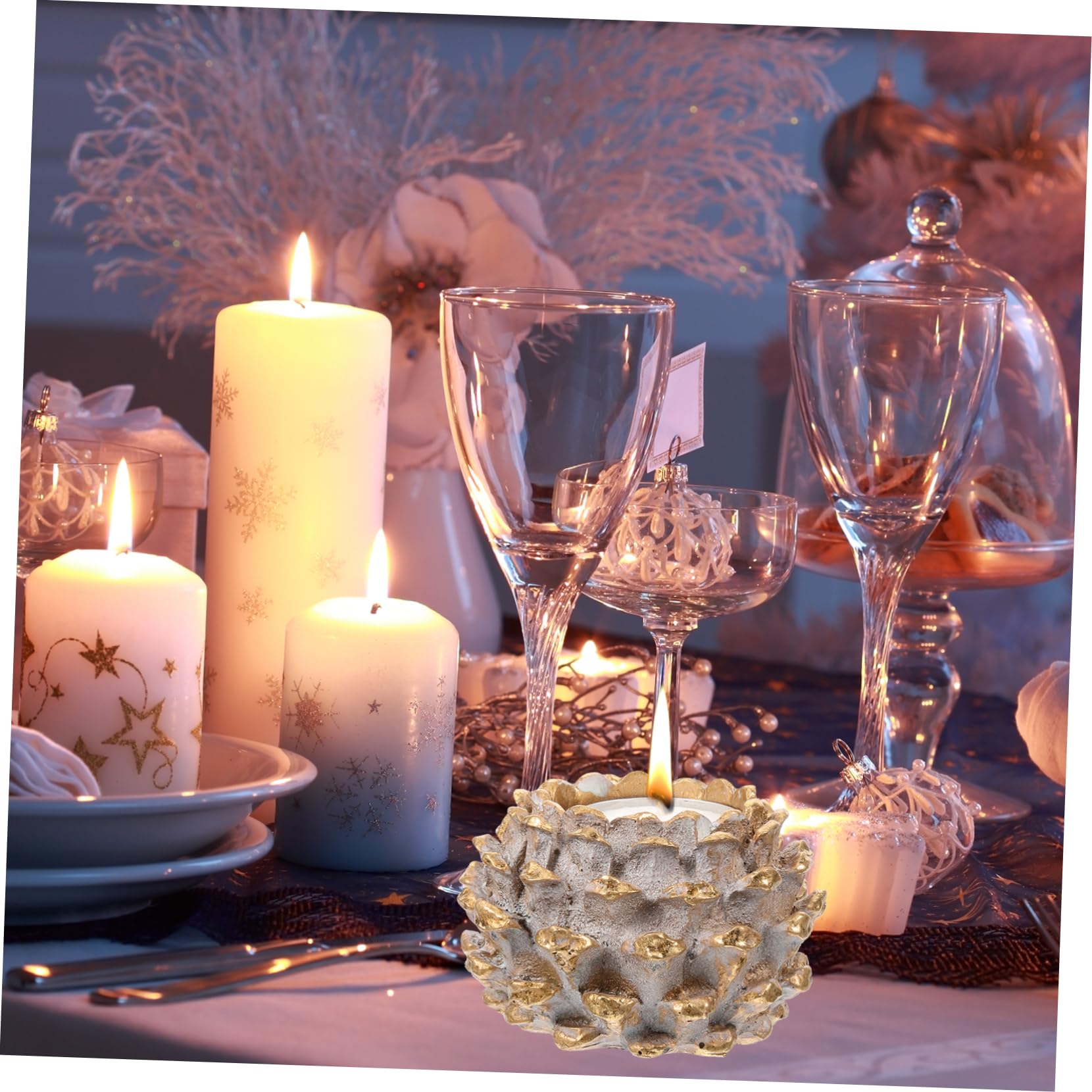 Portacandele Vintage In Vetro Trasparente Per Matrimoni E Decorazioni Tavolo