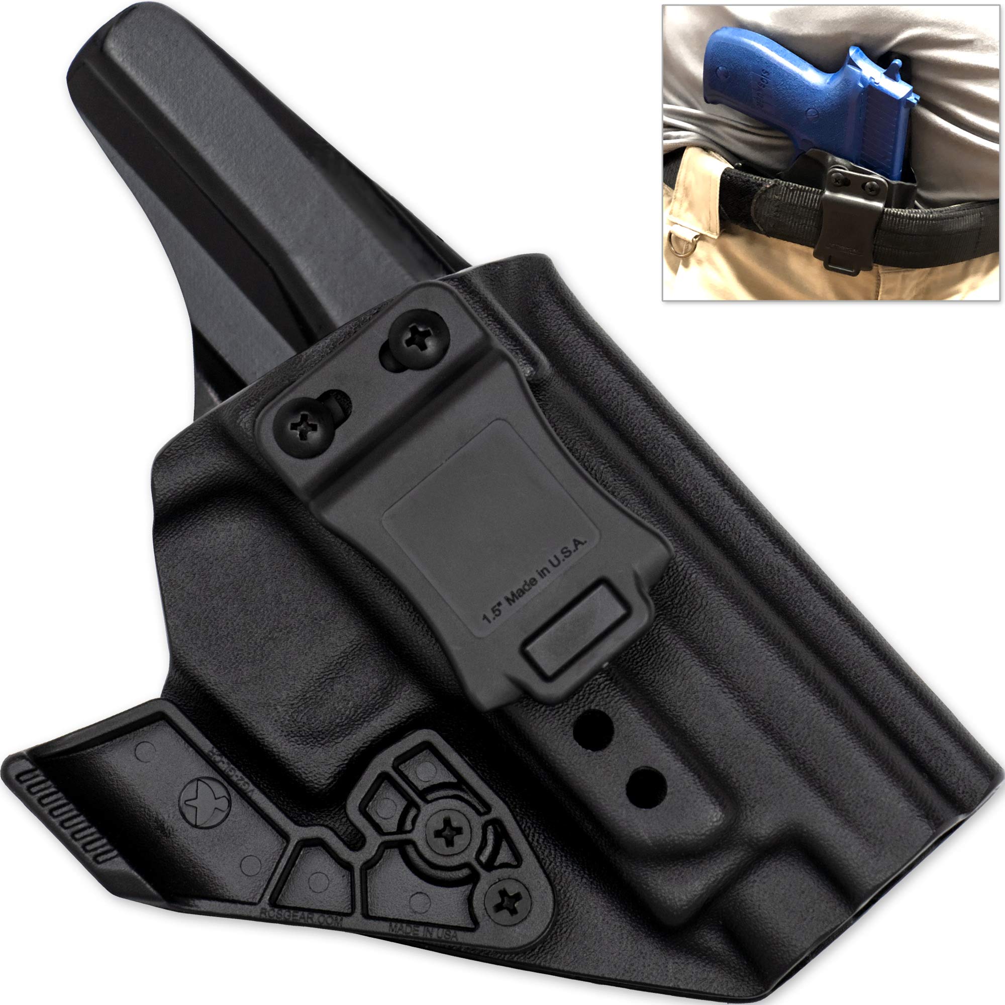 Skydas Gear JEDBURGH Sig P226 IWB Kydex Holster | Inside Waistband for Concealed Carry | Adjustable Cant and Retention