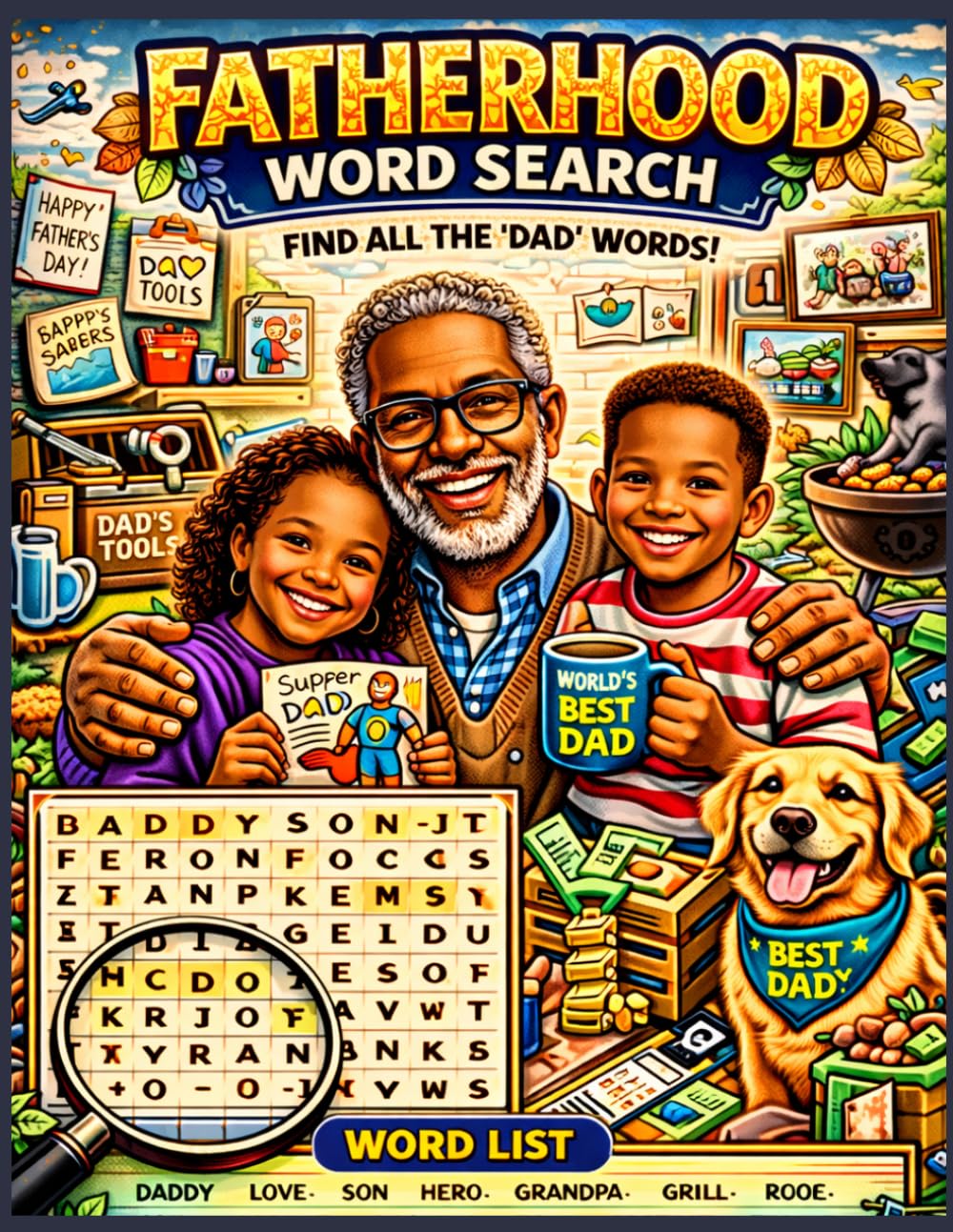 Fatherhood Word Search Puzzle Book for Adults: 100 Dad Life & Family-Themed Puzzles | Easy to Hard Difficulty | Parenting, Fatherhood, Love & Legacy Words | Relaxing Brain Games