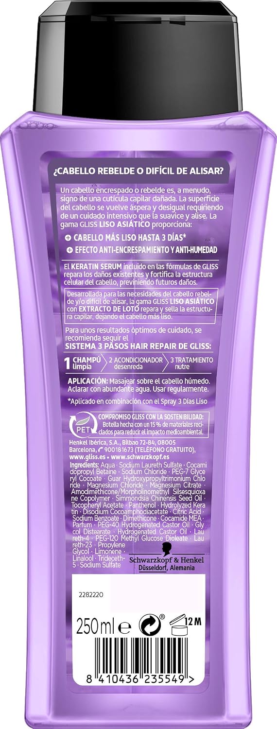 Gliss - Liso Asiático Sérum Anti-encrespamiento - 50ml - Schwarzkopf :  Amazon.es: Belleza
