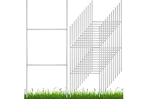 12Pcs H Stakes Yard Sign, H-Frame Wire Yard Sign Stake 24'' x 10''