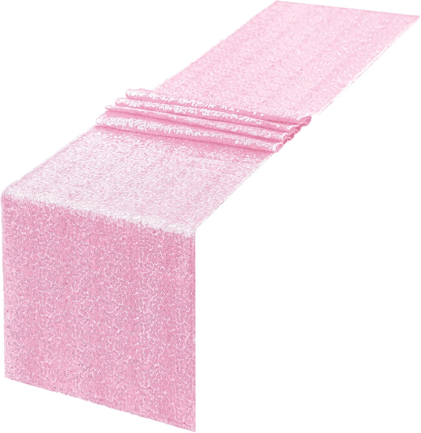 Sequin Table Runner Pink,1 Pack 12 x 72 Glitter Table