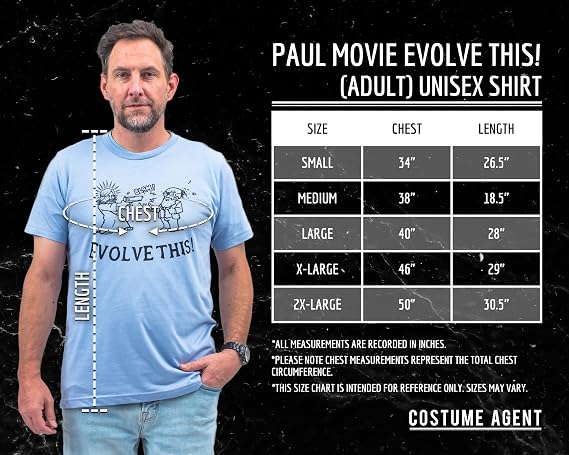 Paul Movie Evolve This! Jesus Shooting Darwin Light Blue Adult T-Shirt Tee