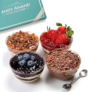 ANDY ANAND CHOCOLATIER Sugar Free Cheesecake Sampler (3.7 lbs) – 4 Best Flavors Strawberry, Blueberry, Triple Chocolate & Turtle – Keto & Diabetic Friendly, No Added Sugar, Real California Cream