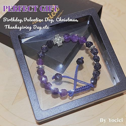 Miniatura 9 de Amethyst Bracelet for Men Women, (10mm) Friendship Bracelets,Sodalite Gemstone Beaded Bracelet Good Luck Bracelet Healing Crystal Bracelet