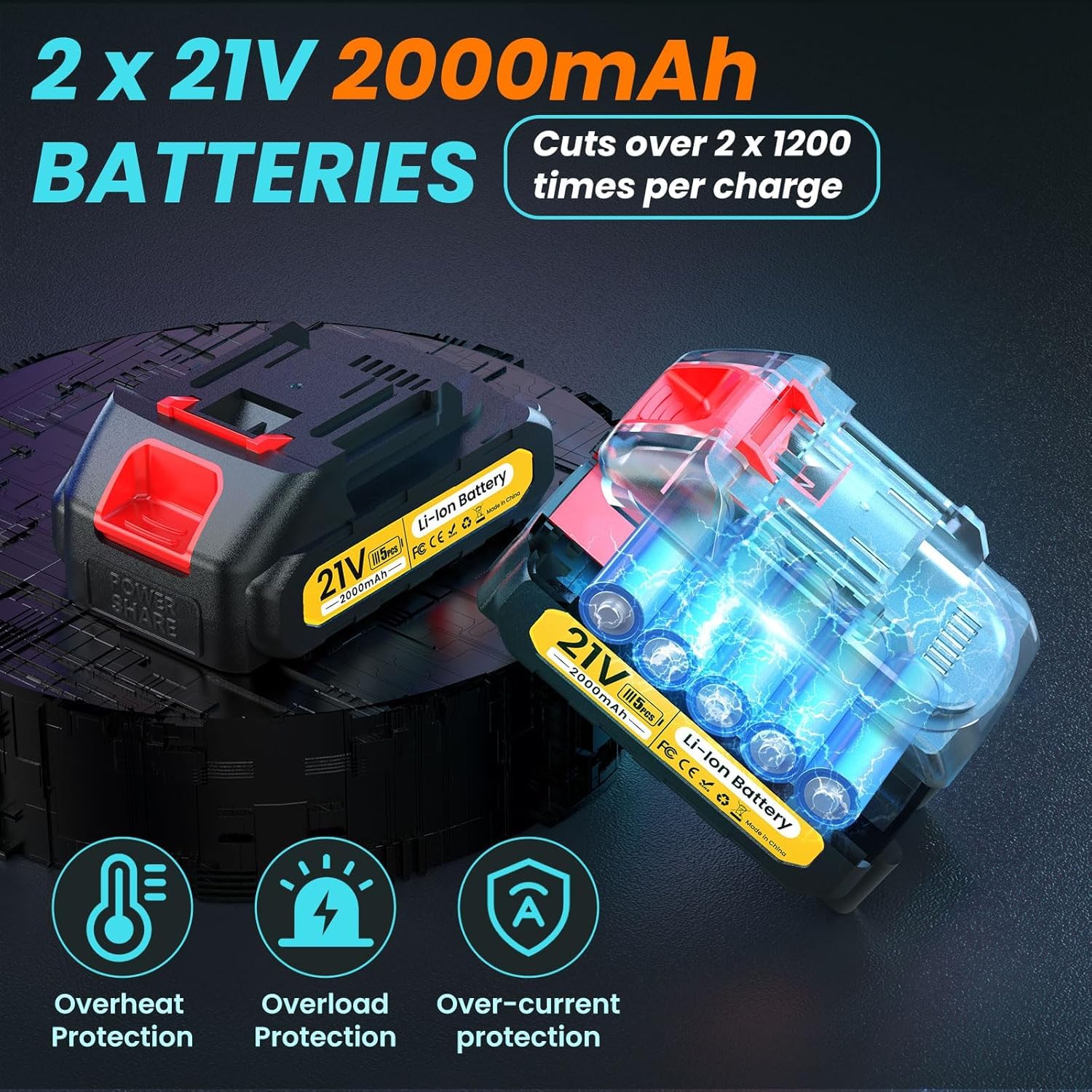 HBM Accu voor elektrische snoeischaar 3,6 Volt 1,5 Ah