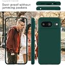 YATWIN Silicone Back Case for Google Pixel 8, Soft-Touch Phone Back Cover for Google Pixel 8 - Dark Green gallery image