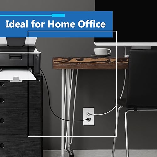 Miniatura 7 de LIDER Receptáculo protector de sobretensiones con indicador de puesta a tierra, salida de pared segura para niños, resistente a manipulaciones,