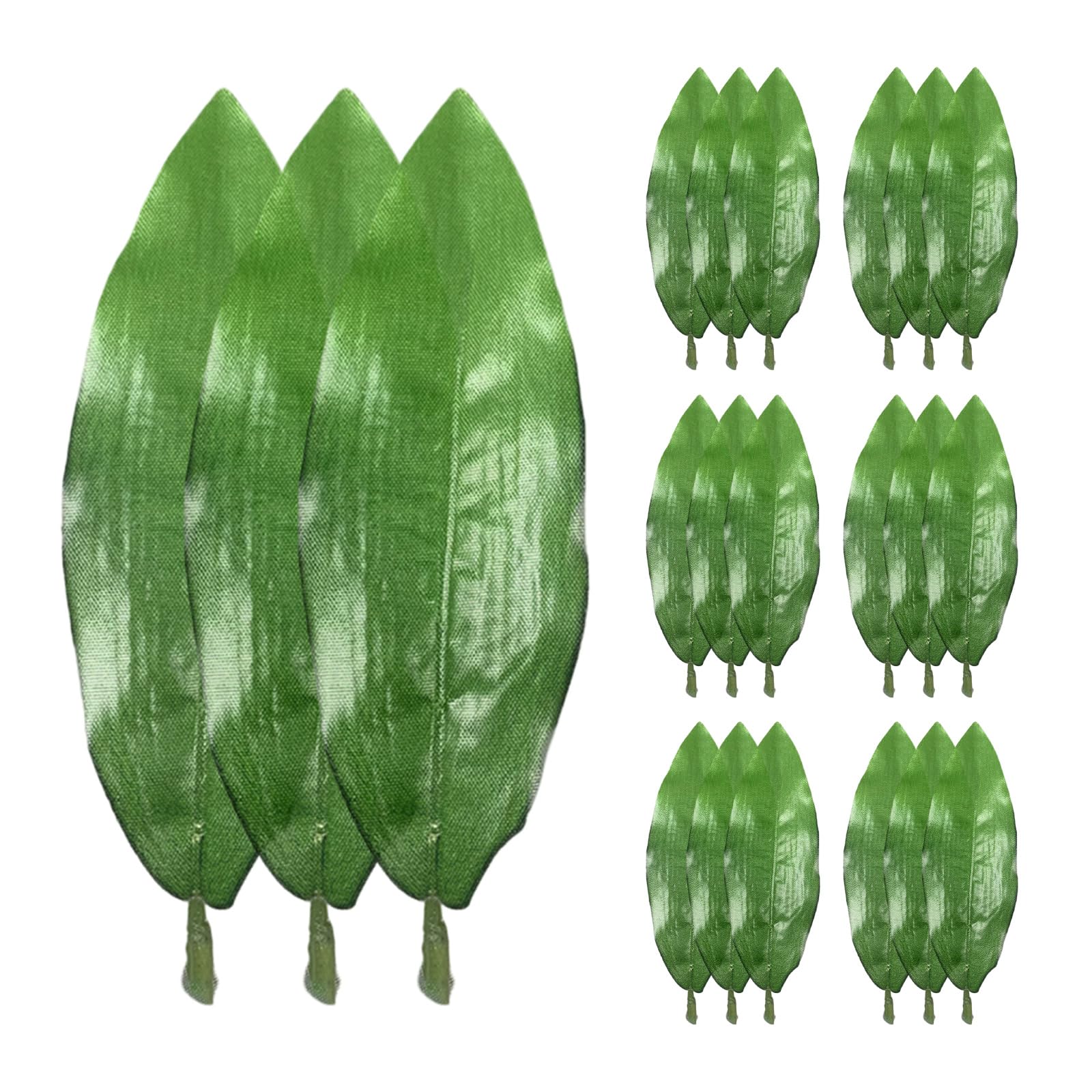 CloudWei SmartSelect 40 Pcs Realistic Elegant Silk Lily Leaves, Artificial Banana Leaves Fake Desk Plant For DIY Wedding Bouquets, Home Decor(14x4.5cm)