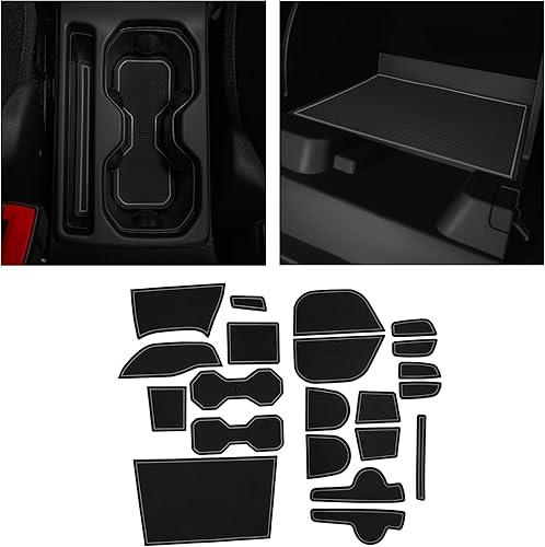 Miniatura 33 de CupHolderHero Compatible con accesorios Jeep Wrangler JK 2011-2017, insertos interiores antideslizantes antipolvo, tapetes de revestimiento