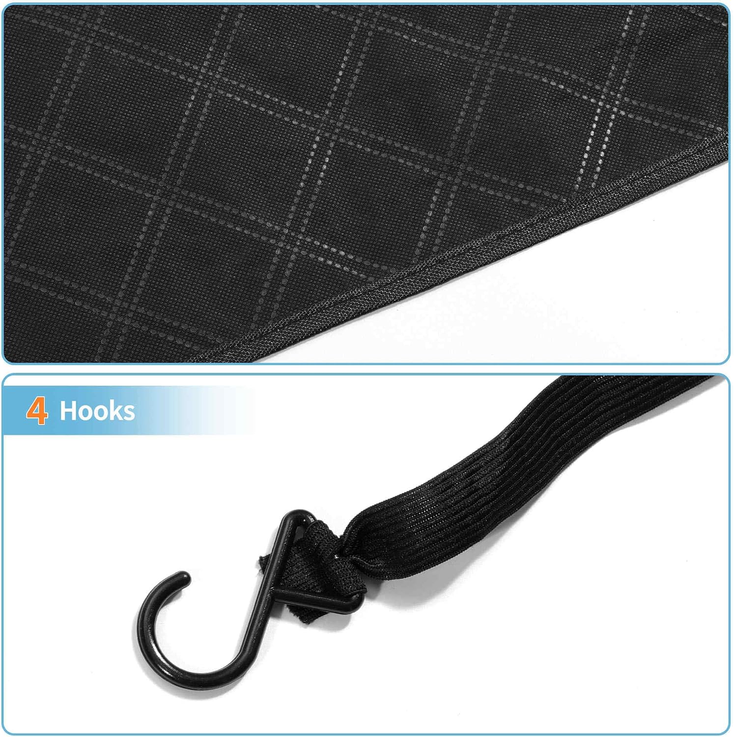 Car Windshield Cover for Ice and Snow SUV Half Car Cover Top with Reflective Straps Winter Car Snow Cover Universal Fit for Most Cars SUV(87" x 45")