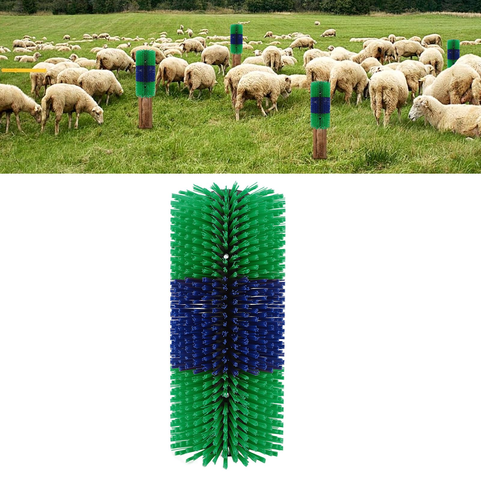 Cepillos para Rascar Ganado, Cepillo para Vacas, Rascador para Vacas, Kit de Cepillo de Masaje Completo, Cepillo para Caballos para el Cuidado, Cepillo para Cabras, Alivia la