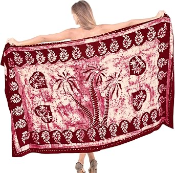 LA LEELA Womens Wrap Swimwear Cover up Sarong Wraps