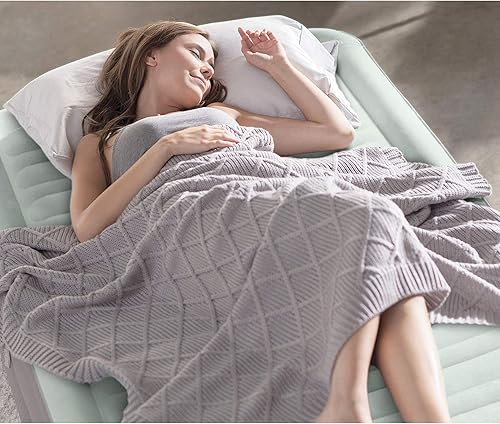 Miniatura 7 de Intex PremAire I Fiber-Tech - Cama de aire elevada con tecnología Dura Beam para el hogar con bomba eléctrica integrada, tamaño individual