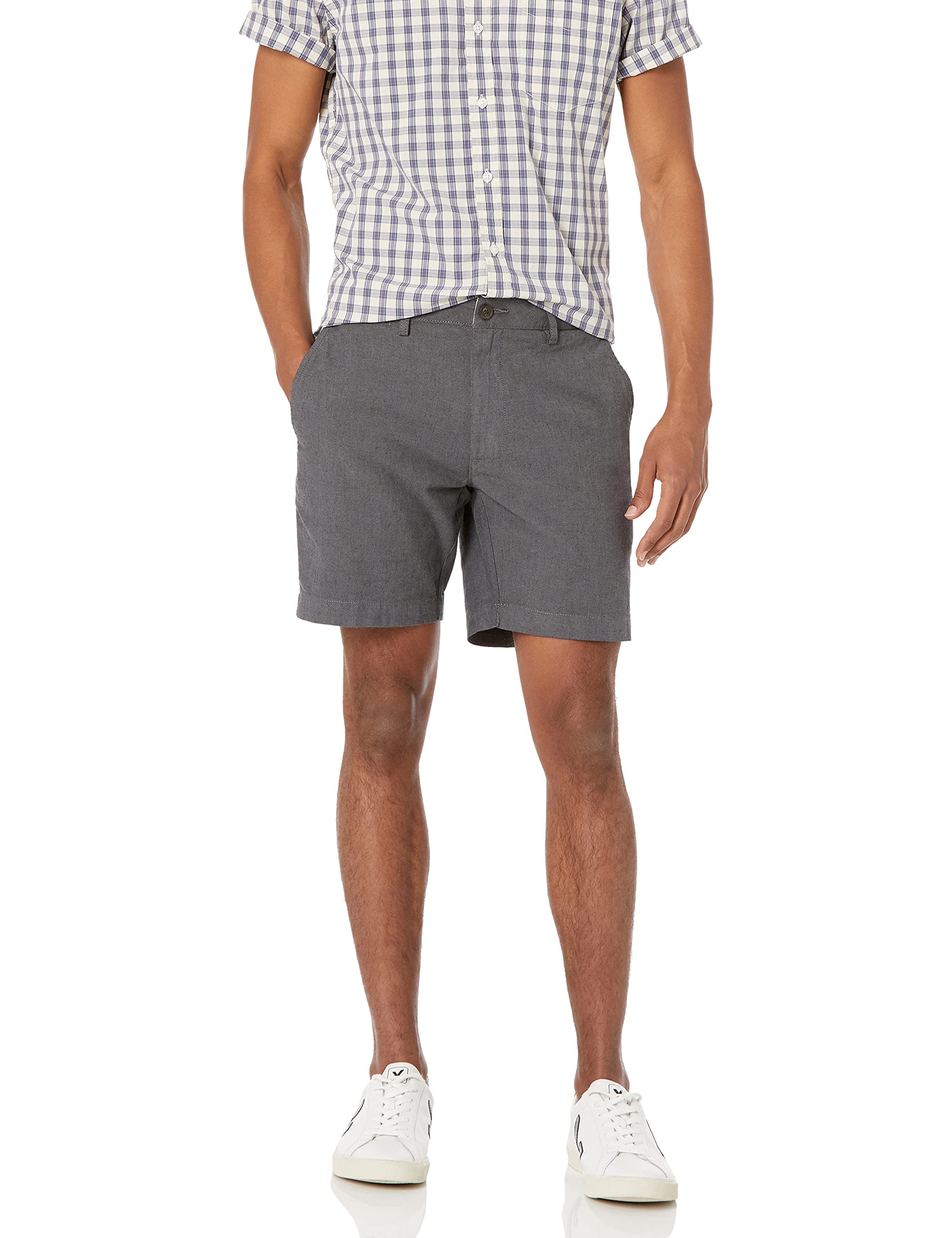 Amazon Essentials mens Slim-Fit 7" Lightweight Comfort Stretch Oxford Short