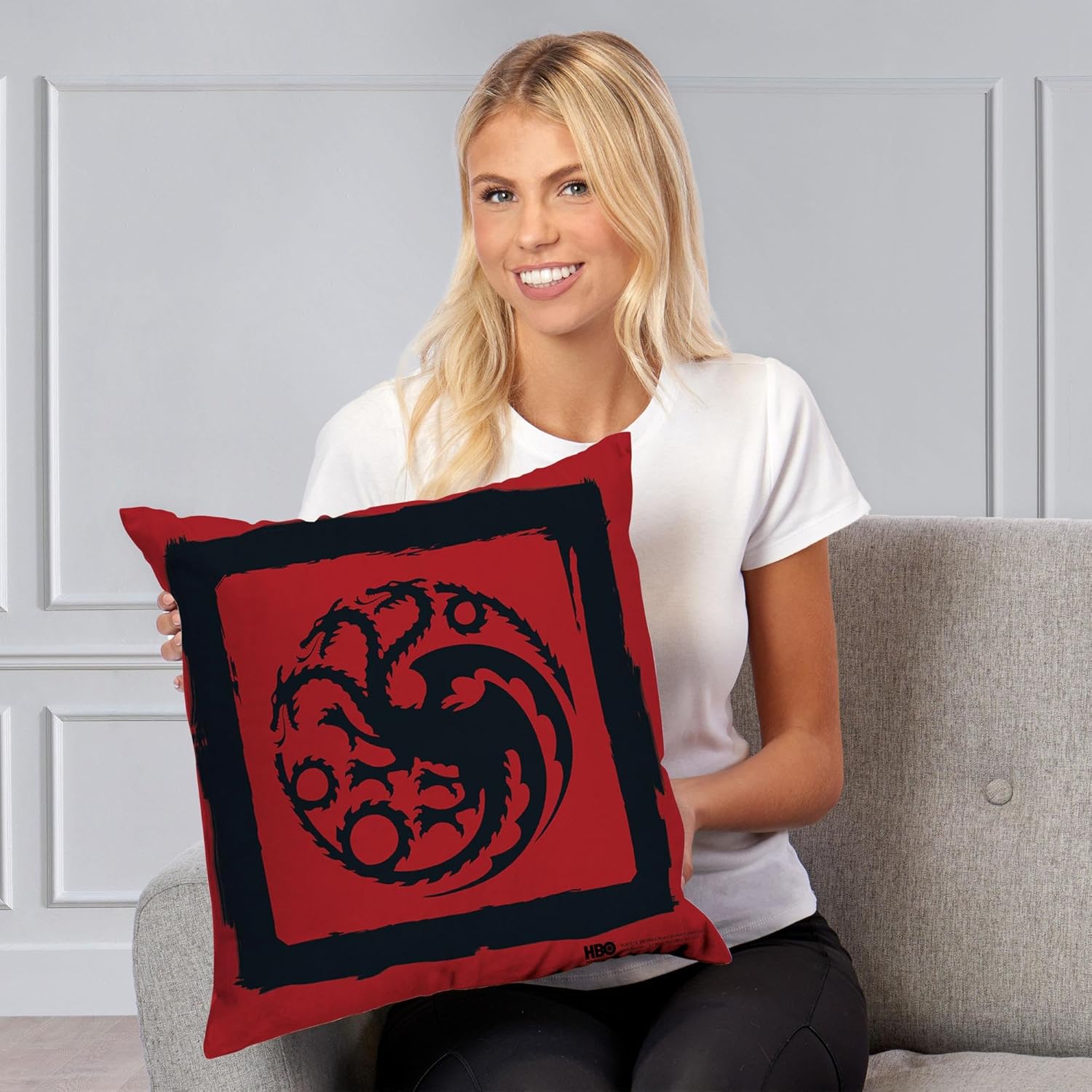 Northwest Game of Thrones Pillow, 18" x 18", Year of The Dragon Razorblade