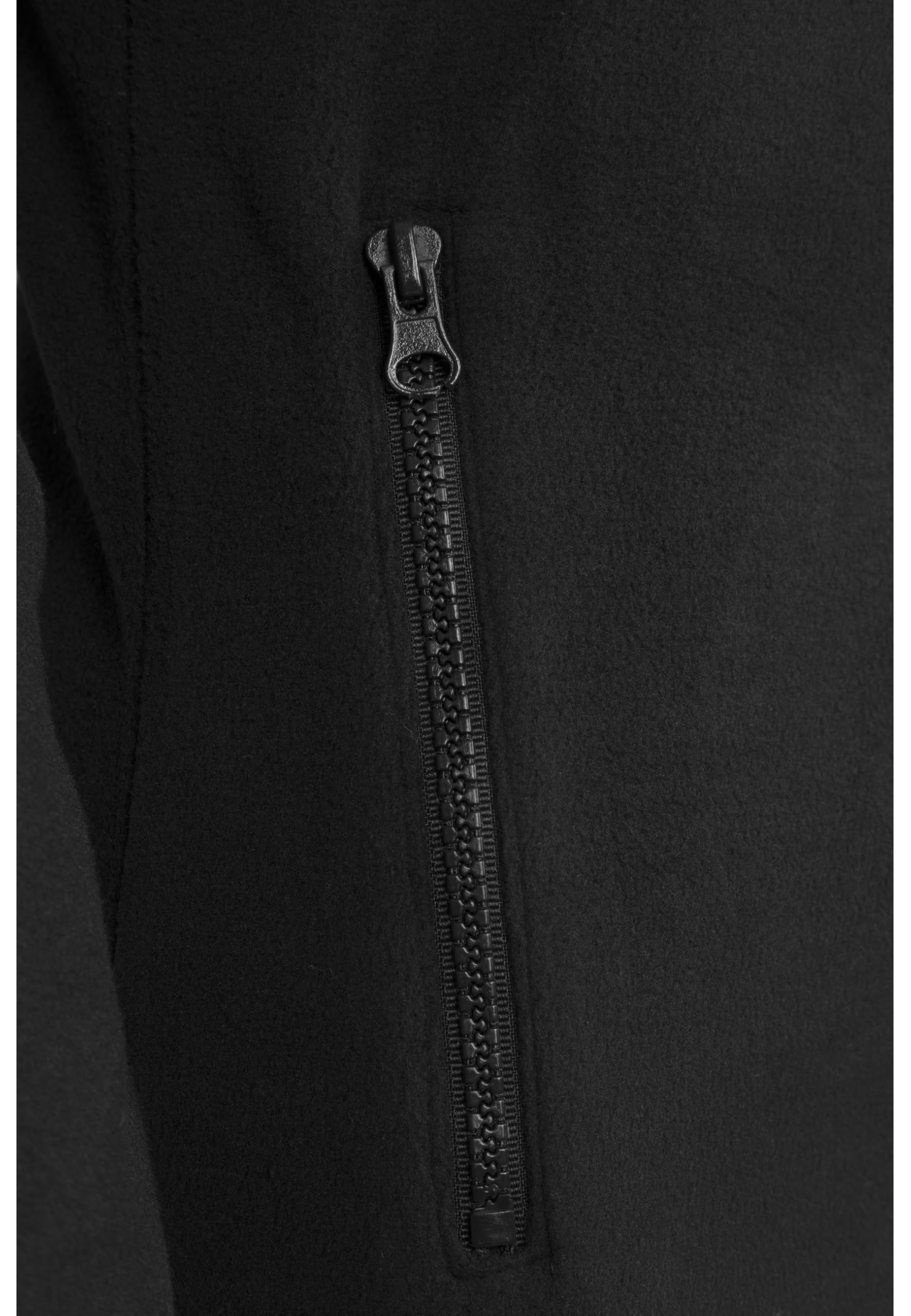 Urban Classics Ladies Polar Fleece Zip Hoodie Mujer Capucha con Cremallera Negro Daumenlöcher Regular