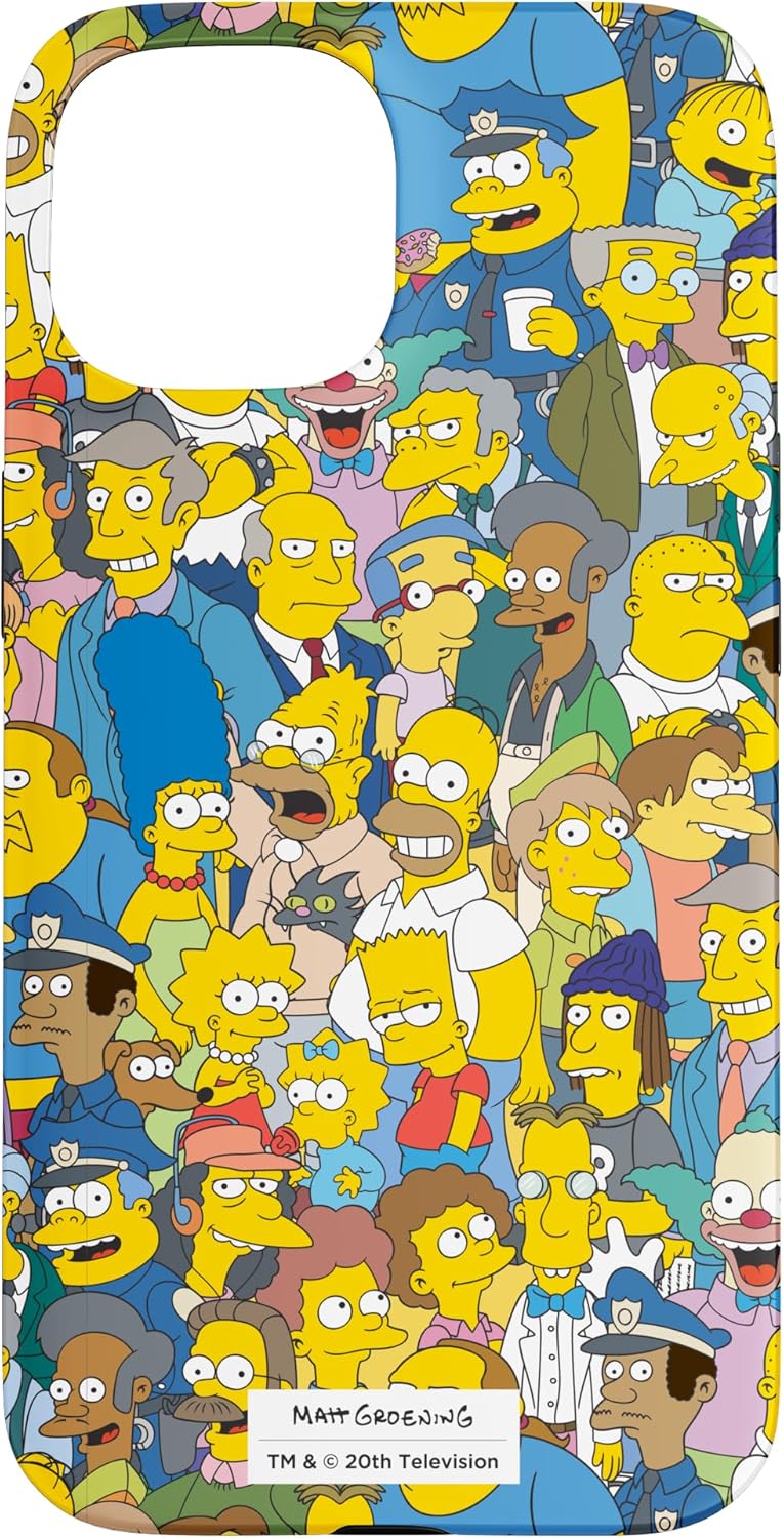 The Simpsons Springfield Characters Print Case for iPhone 16 Pro Max