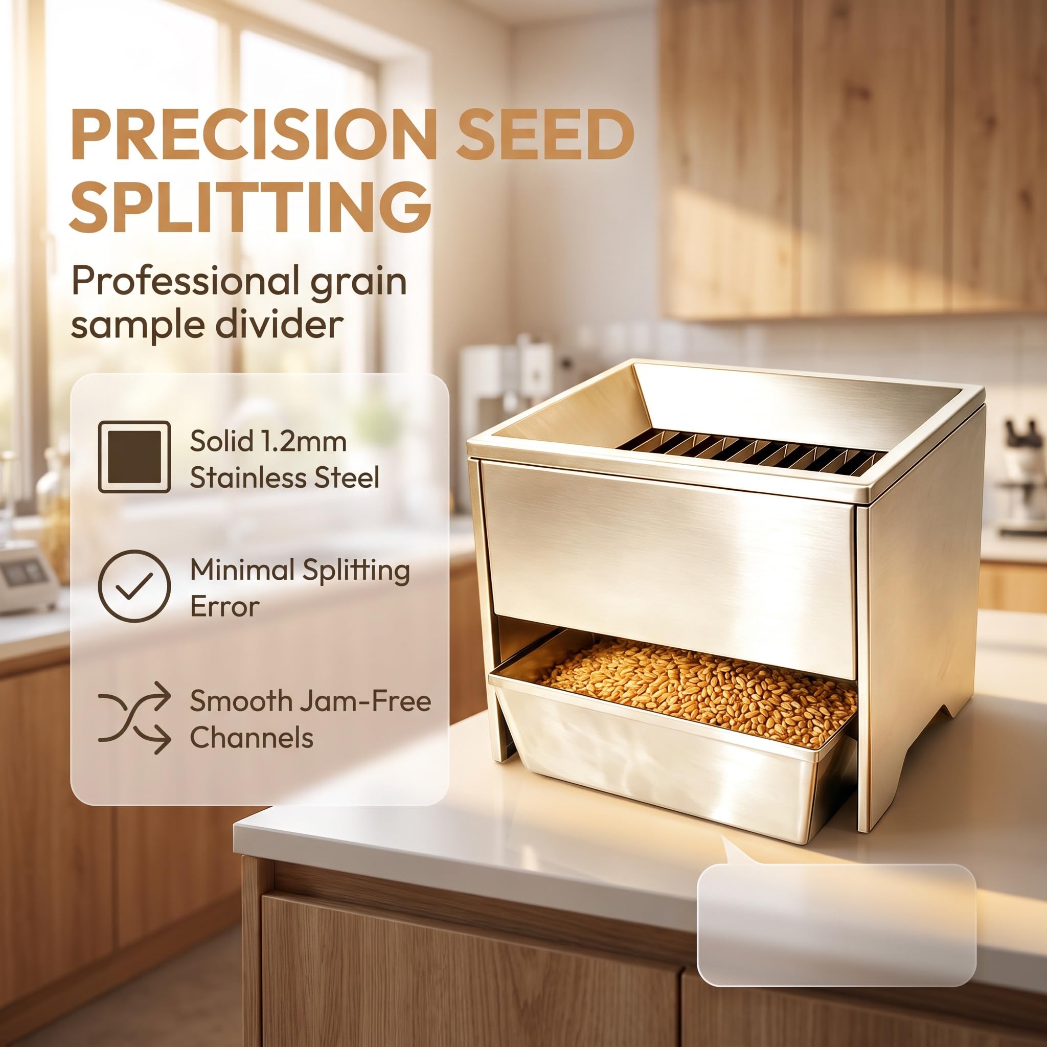 Clasificador De Muestras De Semillas, Muestreador Clasificador De Semillas De Acero Inoxidable, Muestreador Separador De Granos, Mezcla Uniformemente Las Muestras, Middle & Small Seed
