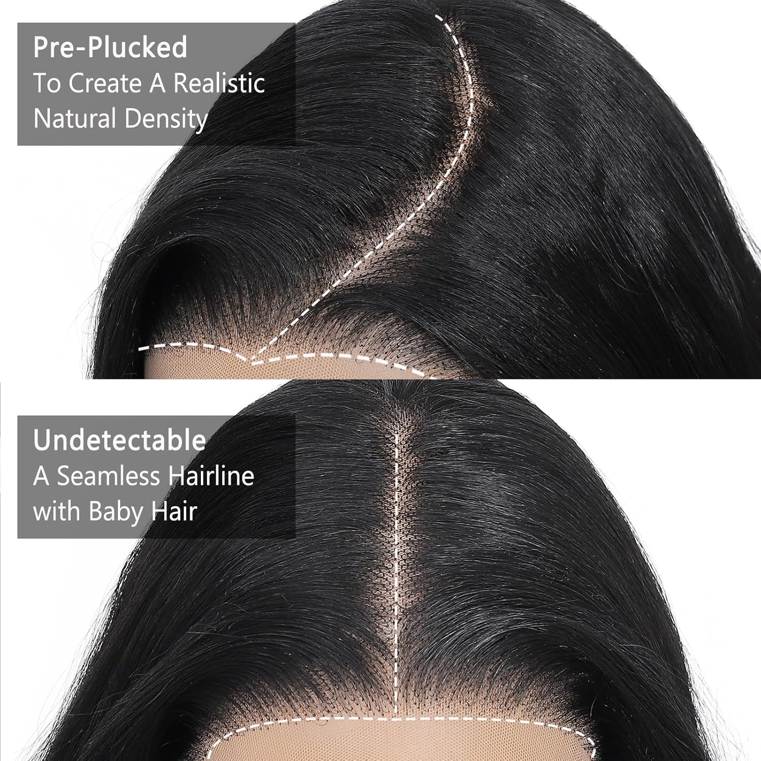 26Inch Natural Black wig 13×6 Lace Front Wigs Pre Plucked Glueless Wigs Synthetic wig Transparent Lace Front Wigs for Black Women Beginner Friendly