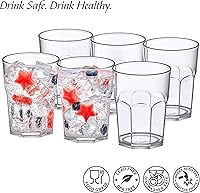 Vista 3 de Amazing Abby Affinity - 14-Ounce Clear Plastic Tumblers (Set of 6), Stackable, BPA-Free, Shatter-Proof, Dishwasher-Safe