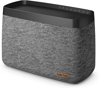 Stadler Form Karl Big Humidificador potente para humedecer habitaciones de hasta 150 m², tanque de agua de 10 l, 4 niveles de humidificación, controlable a través de aplicación, negro