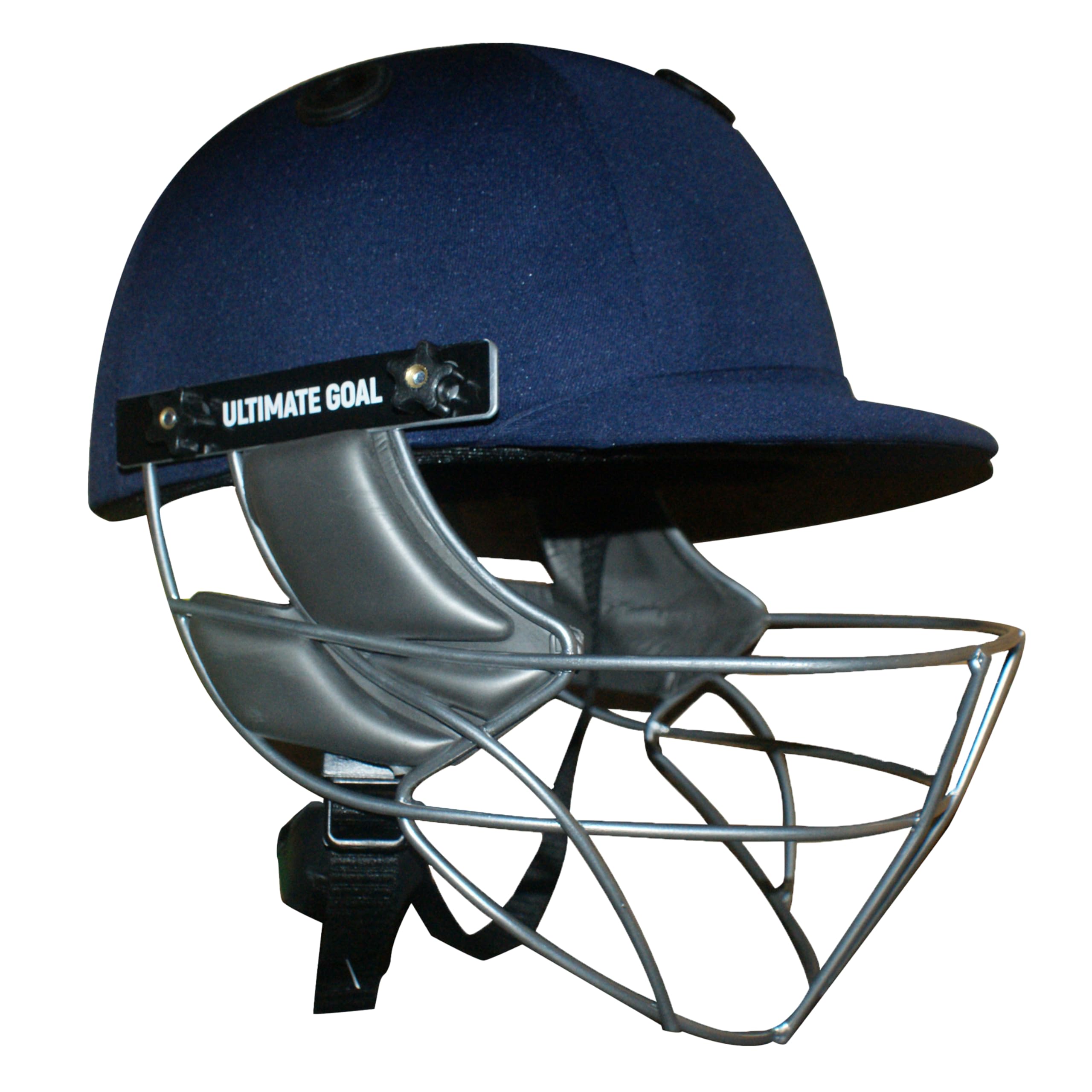 Ultimate Goal Cricket Batting Helmet | Steel Visor | Adjustable Strap | Better Protection and Cushioning | Comfortable Fit| Light Weight | Polypropylene ABS Material | Club (Navy Blue, Small)-image-32