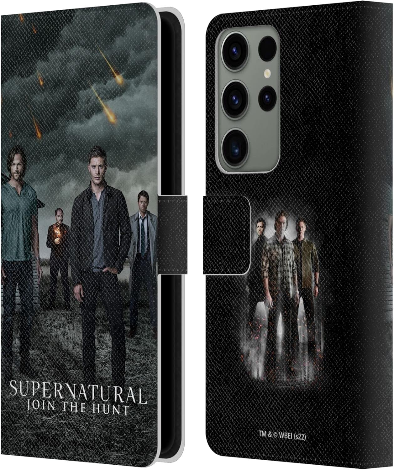 Head Case Designs Officially Licensed Supernatural Sam, Dean & Castiel 2 Key Art Leather Wallet Case Compatible with Samsung Galaxy S23 Ultra 5G