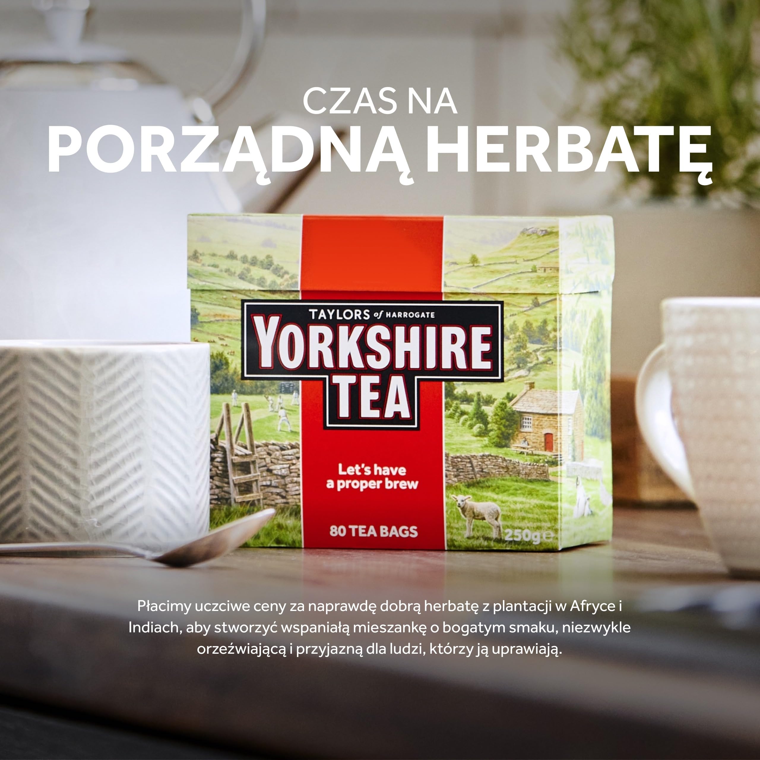 Yorkshire Tea - Orzeźwiająca, Mocna, Czarna Angielska Herbata - Odpowiedzialnie Pozyskiwana - Luzem - 250g