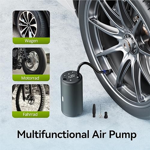 Miniatura 2 de Inflador de neumáticos con compresor de aire portátil, inflado rápido, bomba de aire inalámbrica de 150 PSI para neumáticos de automóvil con luz de