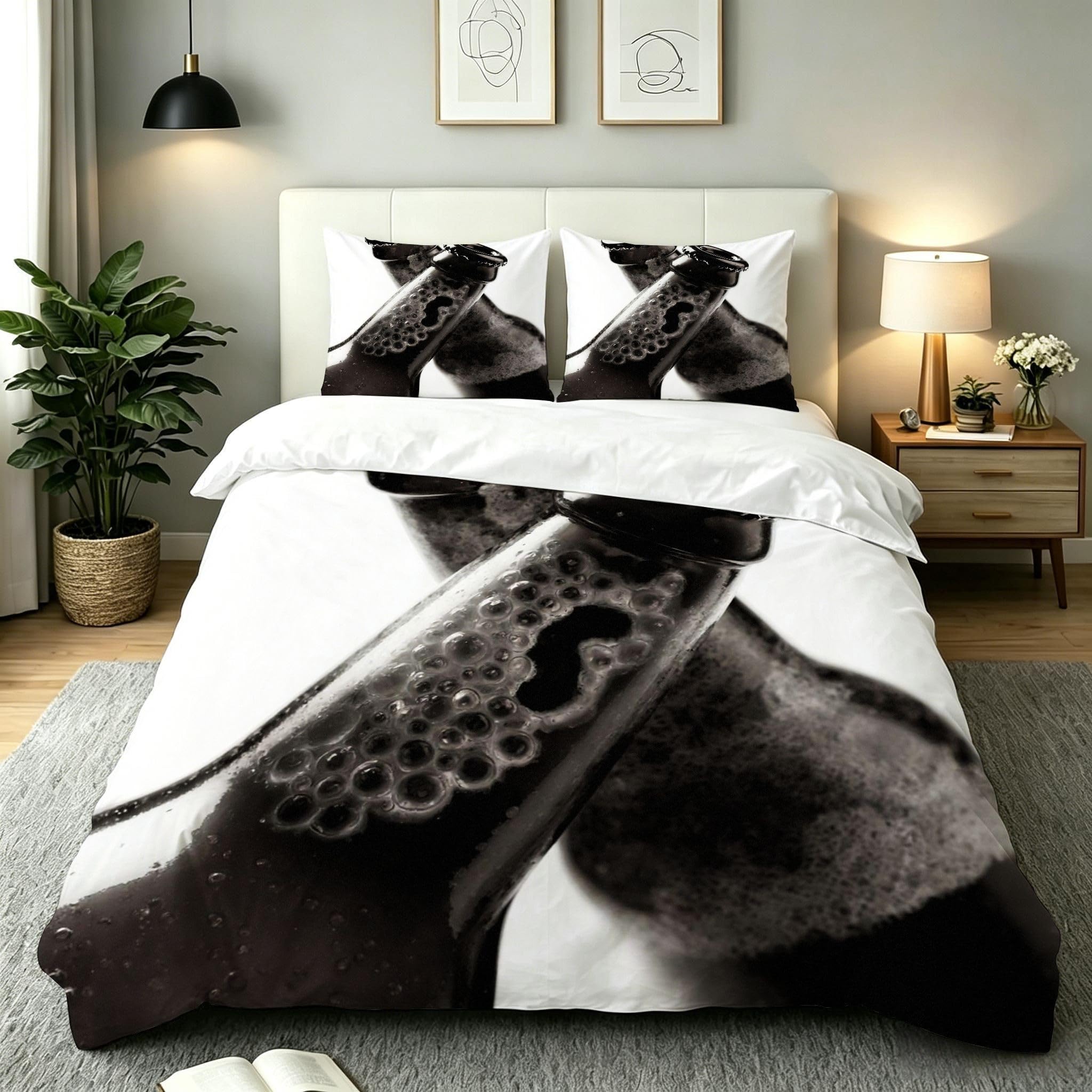 Housse de couette 1 personne grise 160x200 finie la couette qui glisse au lit