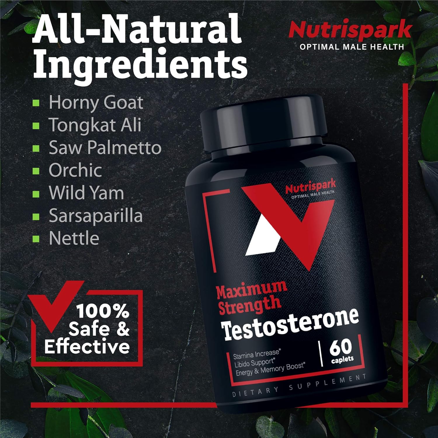 Testosterone Booster for Men - Made in USA - Men Testosterone Pills with Horny Goat Weed - Mens Testosterone Booster for Muscle Growth, Desire & Energy Increase : Health & Household