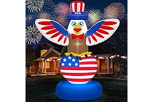 Danxilu 6 FT Eagle & Love Heart Inflatable Decoration for Memorial Day