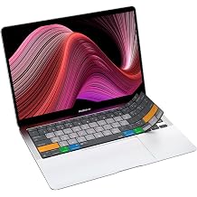 JCPal MacOS Shortcut Guide Keyboard Cover for 2020 MacBook Air 13 "US-Layout