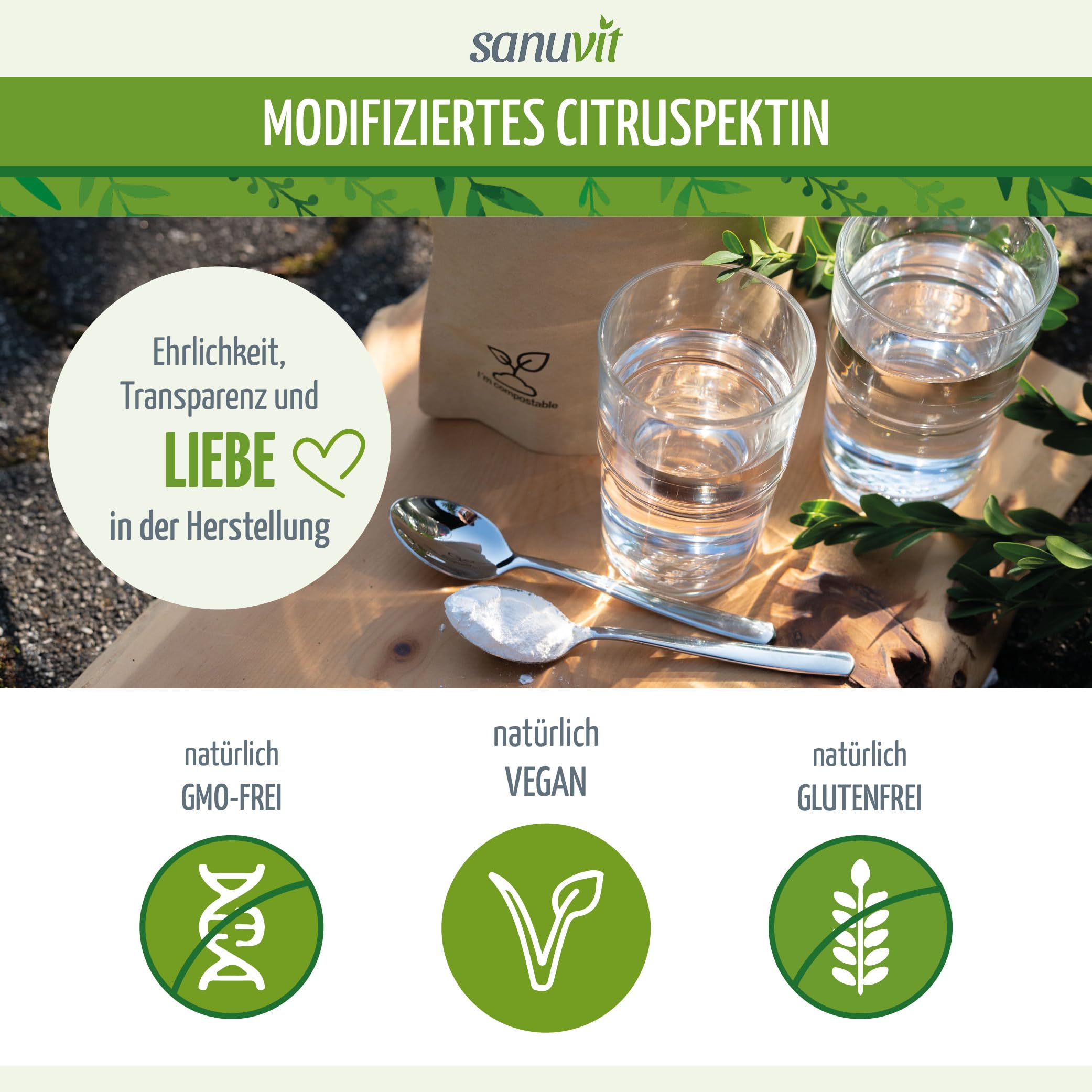 Sanuvit® - Modifiziertes Citruspektin | Natürliche Pektine | MCP | 900g Pulver