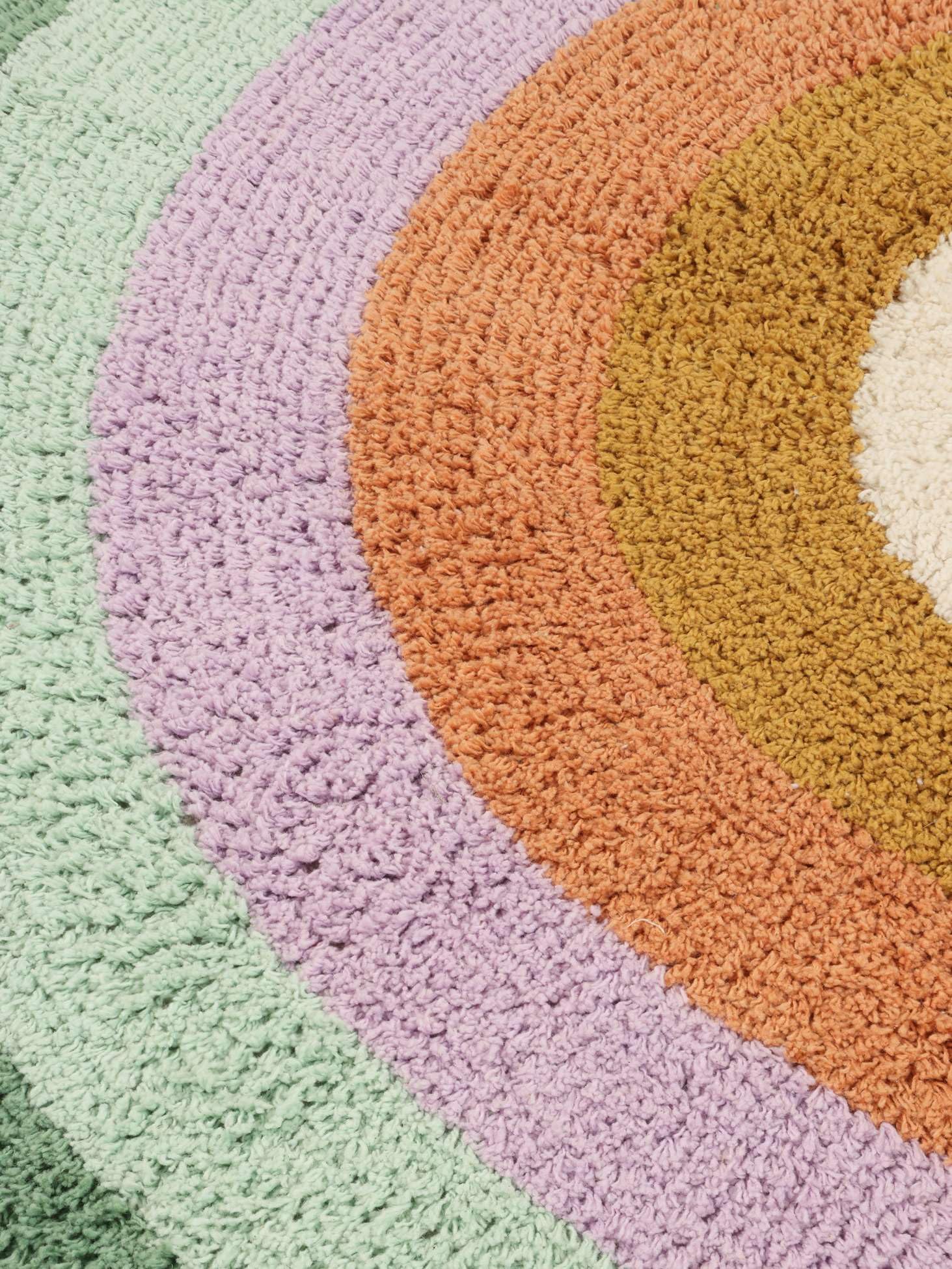 RugVista Cute Rainbow Kinderteppich, 55 x 100 cm, Mehrfarbig | Moderne, Kinder, Mittlerer Stapel, Maschinenwäsche, Oeko-Tex 100, Ohne gefährliche Chemikalien, Kinderzimmer
